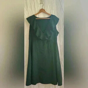SHEIN Curve Green V-neck Sleeveless Size  OXL Dress